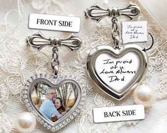 Custom Actual Handwriting Graduation Pin, Personalized Graduation Memorial Photo Lapel Pin, Loss of Loved Ones Sympathy Gift from Heaven