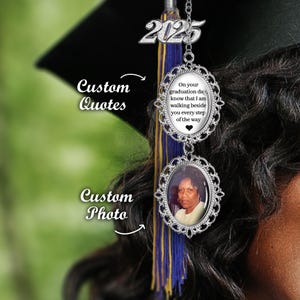 Personalized Graduation Cap Photo Charms | Memorial Tassel | Graduation Gift