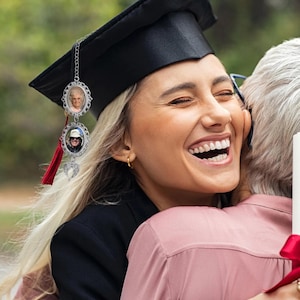 Custom Memorial Graduation Gifts for Her, Graduation Tassel Photo Charm with Angel Wings, Graduation 2025