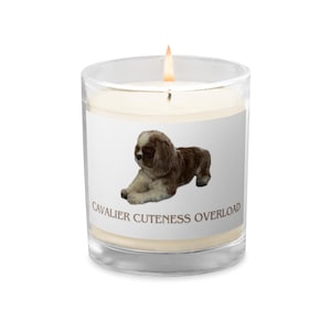 Soy candle &#39;&#39;Cavalier cuteness overload&#39;&#39; // Candle, Cavalier King Charles, dog, portrait, sweet dog, aesthetic, candle