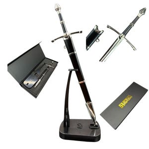 Mini tagliacarte con spada da ranger ispirato al Signore degli Anelli, con supporto e scatola regalo KW1122