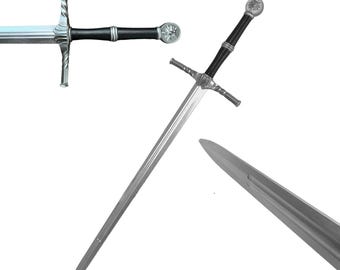 Geralts stora svärd inspirerat av The Witcher från Foam som present till honom eller väggdekor eller väggkonst och cosplay FOAM LARP FM101