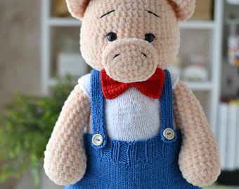 Mr Piggy Crochet Pattern, Amigurumi  Crochet Patterns ,Crochet Pattern, Plushie Pattern quick and easy pattern