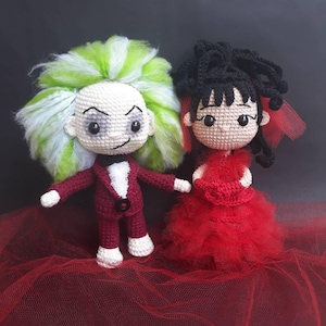 Beetlejuice and Lydia Crochet Pattern, Amigurumi  Crochet Patterns, Crochet Pattern, Plushie Pattern quick and easy pattern