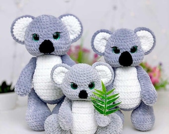 koala Crochet Pattern, Amigurumi  Crochet Patterns, Crochet Pattern, Plushie Pattern quick and easy pattern