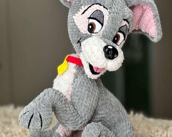 Tramp the Dog Crochet Pattern PDF | Plush Amigurumi Dog Pattern | Lady and the Tramp Inspired Toy | English Pattern, Easy Plush Tutorial