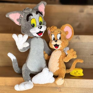 Tom and Jerry Crochet Pattern, Amigurumi  Crochet Patterns, Crochet Pattern, Plushie Pattern Step-by-Step Instructions Crochet pattern