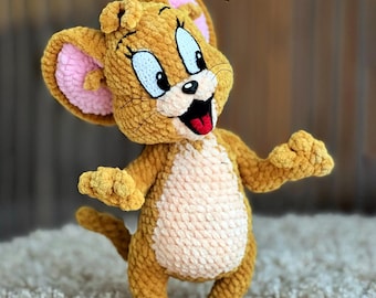 Jerry Crochet Pattern, Amigurumi  Crochet Patterns, Crochet Pattern, Plushie Pattern Step-by-Step Instructions Crochet pattern