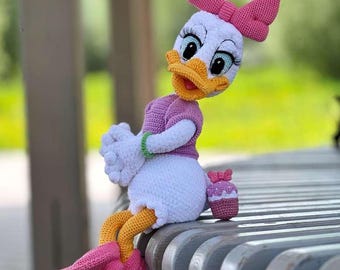 あみぐるみアヒルの編み図 – かわいいアヒルの子のぬいぐるみ – PDFチュートリアル – 初心者向けの簡単な動物ぬいぐるみの編み図