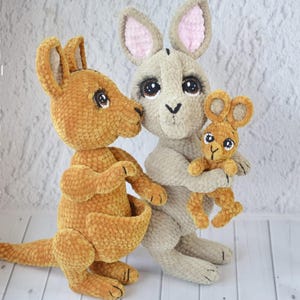 Känguru Familie Häkelanleitung, Amigurumi Häkelanleitung, Häkelanleitung, Plushie Anleitung, Häkelanleitung