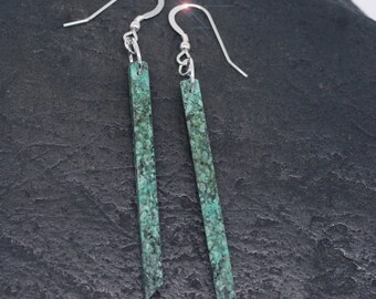 Desert Sky - African Turquoise Sterling Silver Earrings