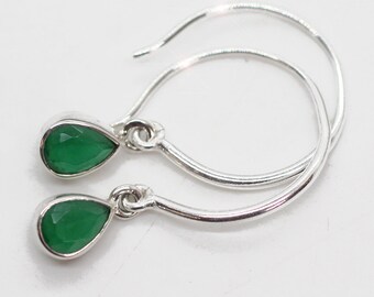 Verdegris - Genuine Emerald Sterling Silver Earrings