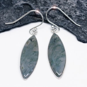 The Forest for the Trees - Beautiful Moss Agate Sterling Silver Earrings