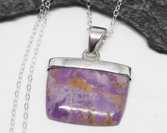 The Color Purple - Phosphosiderite Sterling Silver Necklace