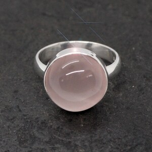 Rose - Rose Quartz Sterling Silver Ring - Size 7