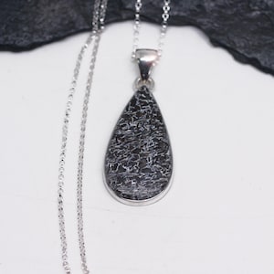 A Moment in Time - Fossilized Dinosaur Bone Sterling Silver Necklace