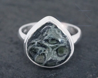 Natures Camouflage - Kambaba Jasper Sterling Silver Ring - Size 10