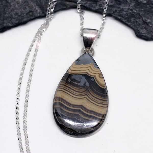 Electric Gold - Natural Schalenblende Sterling Silver Necklace