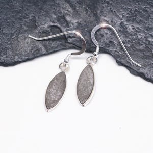 Night Sky - Antike Gibeon Meteorit Sterling Silber Ohrringe