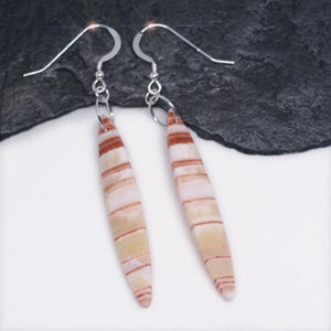 Terre cuite - Belles boucles d'oreilles en argent sterling Dali en jaspe arc-en-ciel