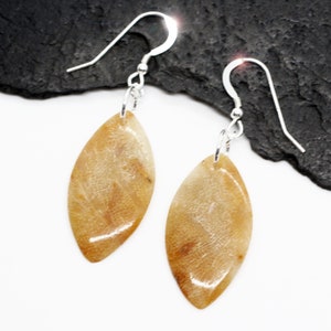 Coral Reef - Natural Coral Sterling Silver Earrings