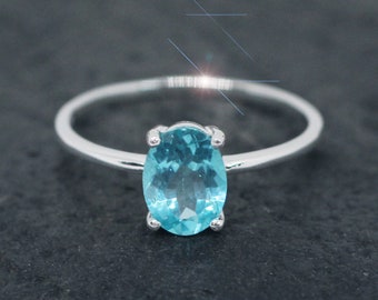 Artic Ice - Faceted Swiss Blue Topaz Sterling Silver Ring Size 5