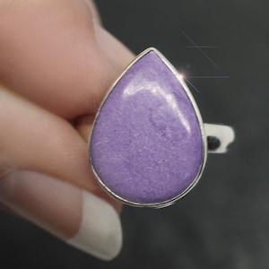 Lilac Mist- Genuine Stitchtite Sterling Silver Ring - Size 7