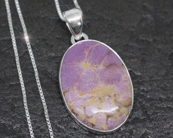 The Colour Purple - Collar de plata de ley con fosfosiderita