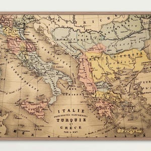 Download digital do mapa antigo da França | 1869 Nouvel Atlas Clássico | França e Europa Central | JPG PNG de alta resolução
