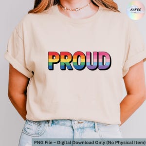 誇り高きPng | LGBTQプライドデジタルダウンロード | レインボー昇華デザイン | プライドクリップアート | LGBTQアリーPNG | 即時ダウンロード