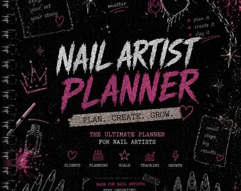 Nail Artist Planner | Nail Tech Business Planner | Nails Organizer | Client Tracker | Nail Design Book | Printable Planner A4 US Letter