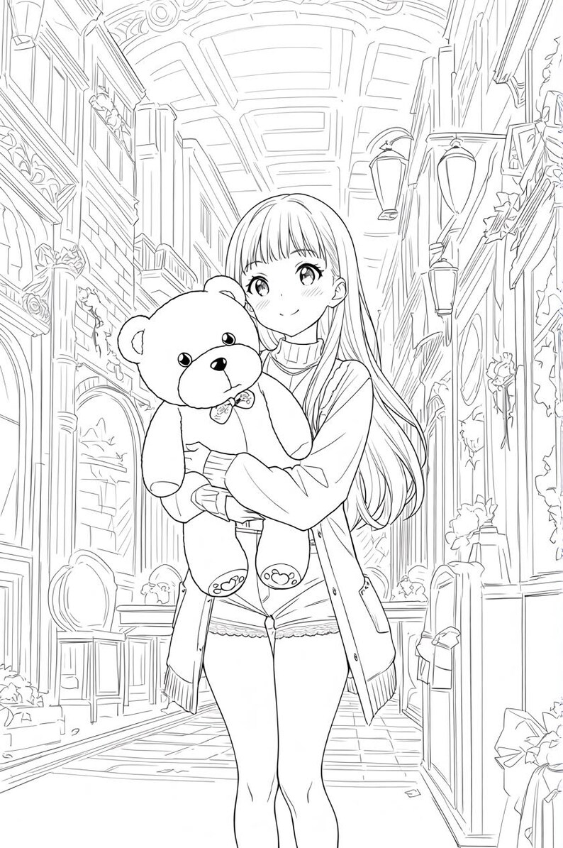 Coloriages de Saint-Valentin pour elle – PDF romantique à imprimer pour ...