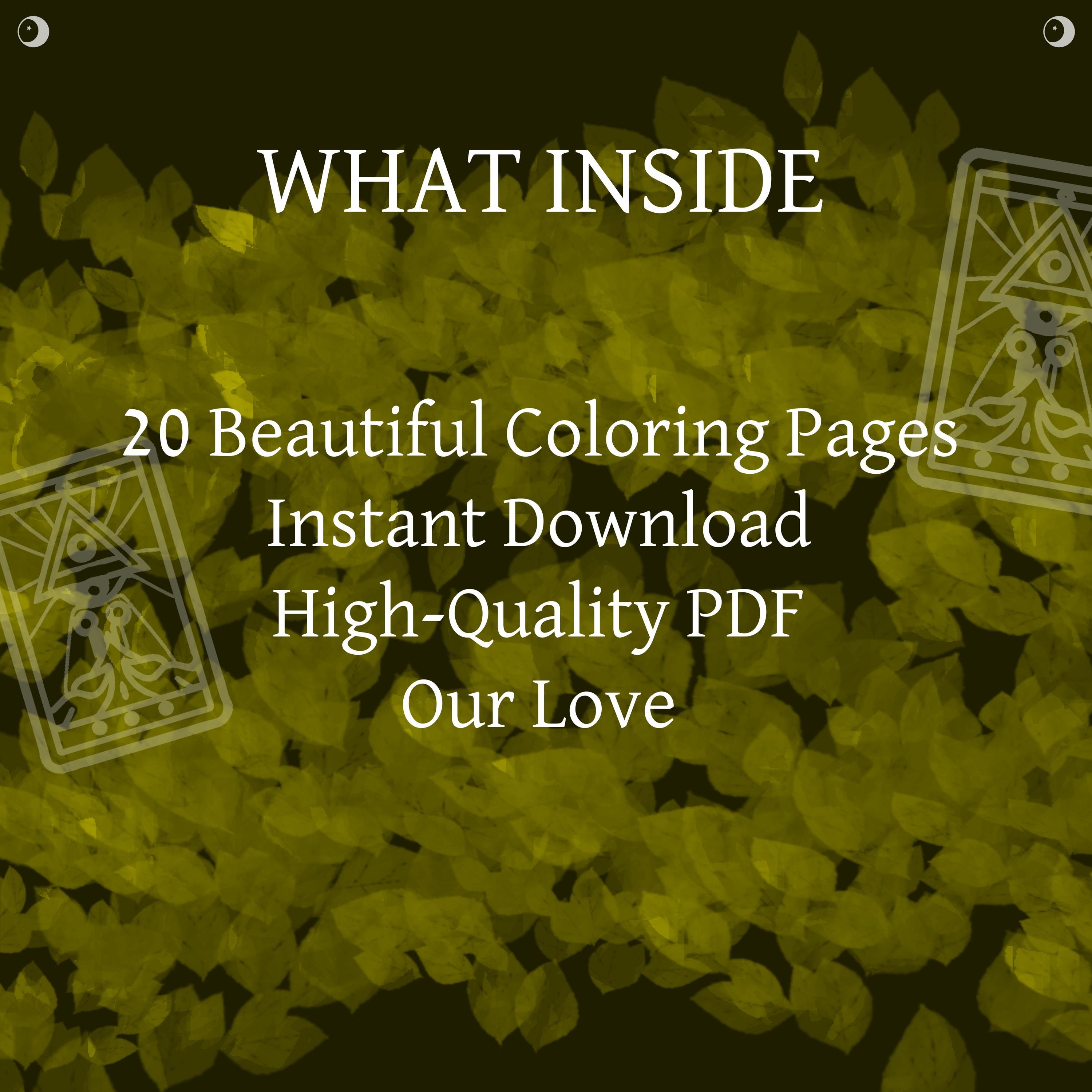 Esoteric Colouring In Printable Mystic Tarot 20 Pages Coloring Book Majestic Esoteric Designs ...