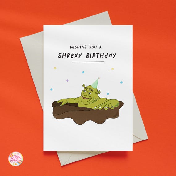 Shrek Birthday Card | Funny Celebration Card for Him/Her