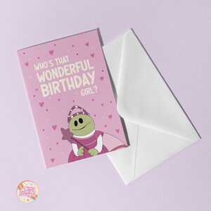 Carte d'anniversaire Nanalan TikTok Meme | Carte fille drôle | Qui est cette merveilleuse fille d'anniversaire carte de vœux | carte meme de culture pop | Carte nostalgique