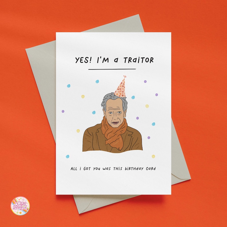 Richard E Grant traitor card
