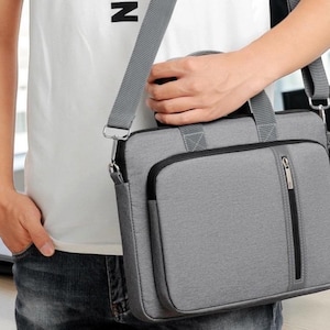 Custom Logo Laptop Briefcase 14, 15 17 Inch, Waterproof Business Travel Messenger Bag, Large Capacity Office Tote, Portable Work Commute Bag