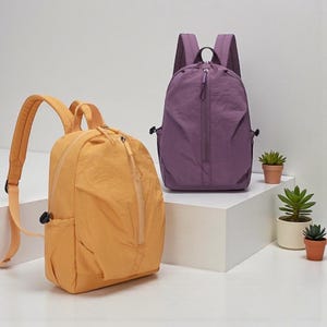 Backpack for Women Casual Versatile Simple Small Lightweight Travel Mommy Bag  Nylon Rucksack Everyday Purse, Students Bag, Minimalist