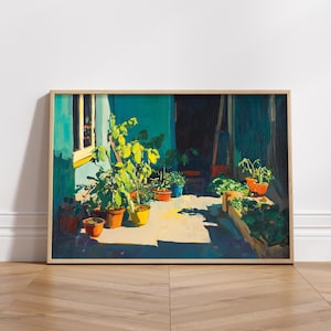 Mediterrane Pflanze Kunstdruck: Florales Wohndekor (Digitaler Download)