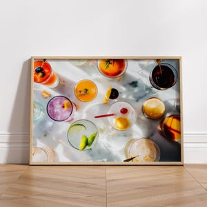 Colorful Cocktail Art Print: Modern Bar Decor (Digital Download)