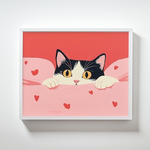 Abstract Cat Art Print: Modern Home Decor (Digital Download)