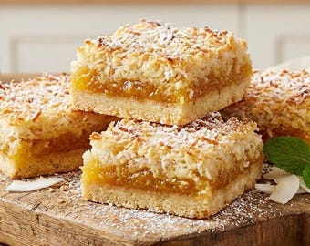 Easy Recipe For Pineapple Bliss Bars | Tropical Coconut Crumble Squares (Digital Download)