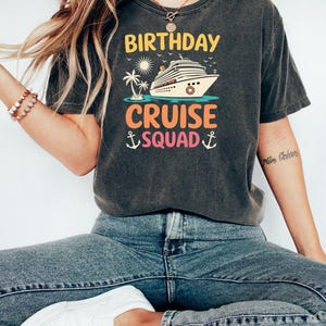 Birthday Cruise Squad Graphic: Tropical Vacation Design (Digital Download PNG File)