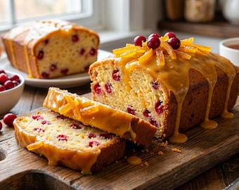 Cranberry Orange Loaf Cake Recipe | Holiday Baking (Digital Download)