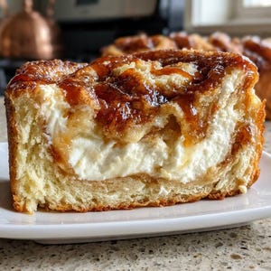 Easy Recipe For Cheesecake Stuffed Brioche Loaf | Salted Toffee Cinnamon (PDF Download)