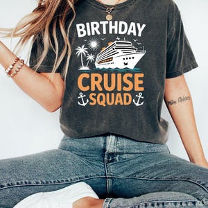 Birthday Cruise Squad Graphic: Tropical Vacation Design (Digital Download PNG File)