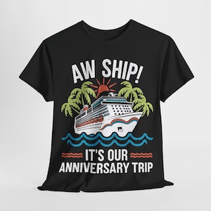 Anniversary Cruise PNG: Funny Tropical Vacation Design (Digital Download)