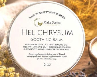 Helichrysum Botanical Skin Balm | Olive Oil, Almond Oil, Beeswax (2 oz)