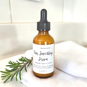 Hair Smoothing Serum: Aloe, Argan & Rosemary Blend for Smooth, Frizz-Free Hair