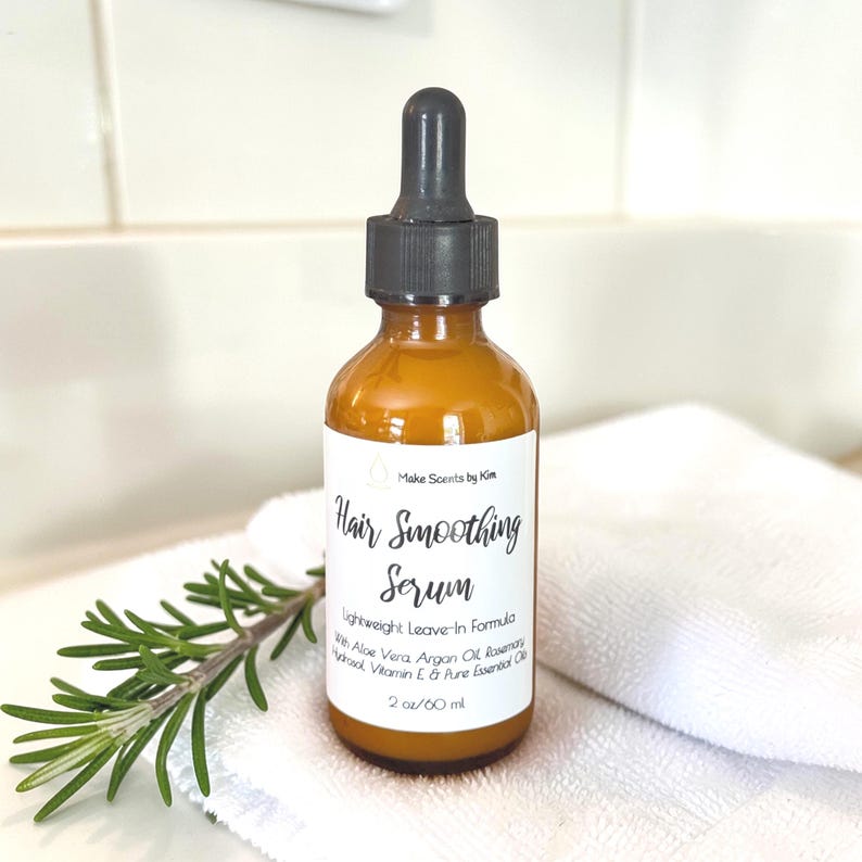 Hair Smoothing Serum: Aloe, Argan & Rosemary Blend for Smooth, Frizz-Free Hair